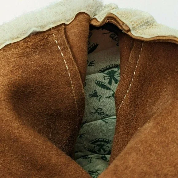 TAOS Leather Western Soft Sole velcroback Brown Booties Baby/Toddler OS - Picture 6 of 10